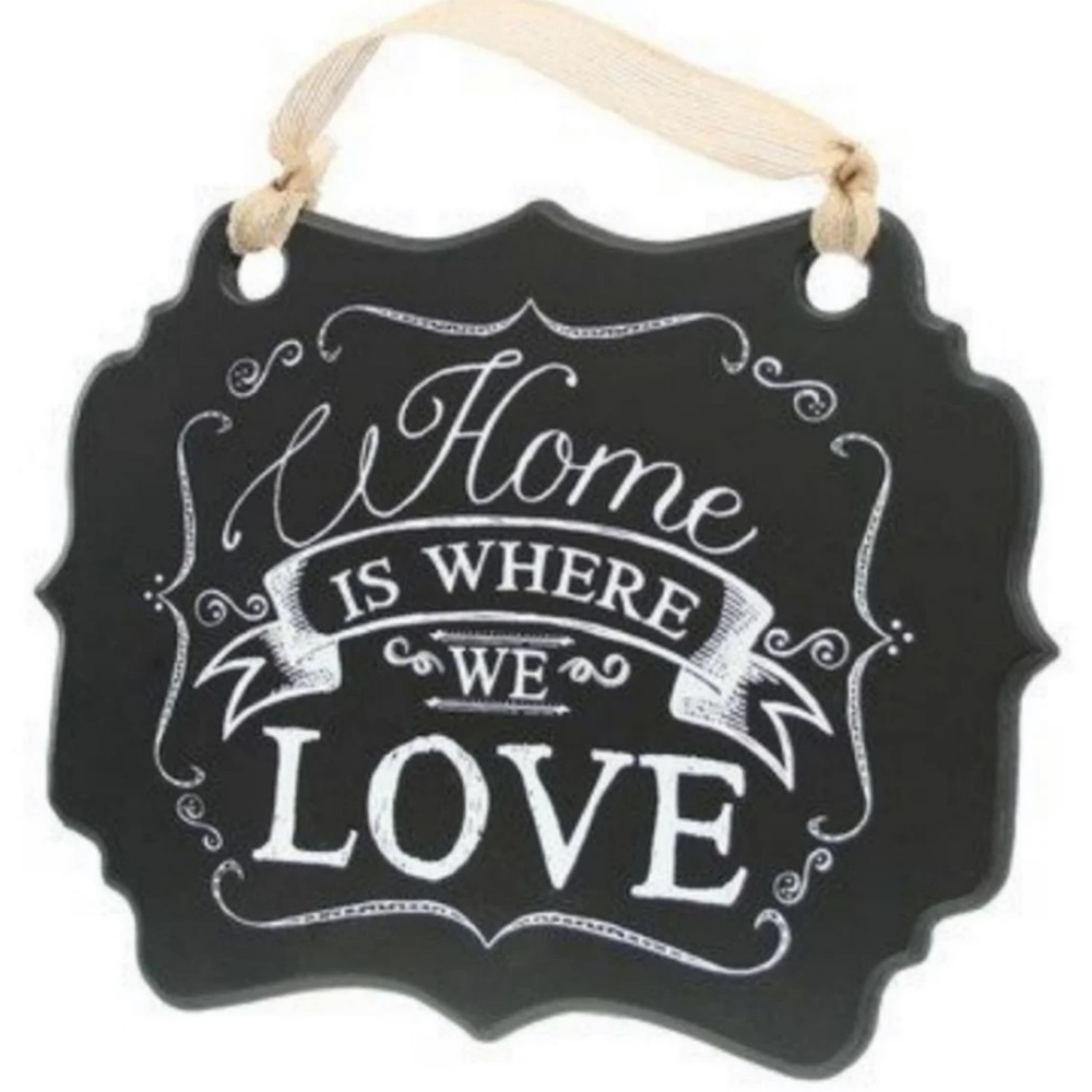KINDRED HEARTS Home Is Where We Love Plaque